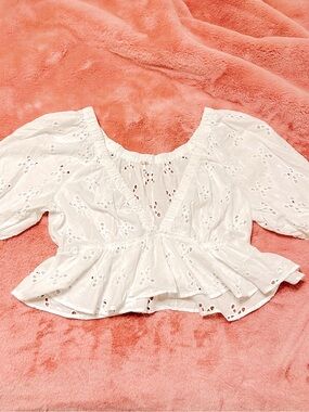 Free People White Lace Blouse